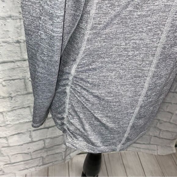 Athletic works Longsleeve scoopneck hi low stripe top w/scrunch sides sz Small - Picture 6 of 12